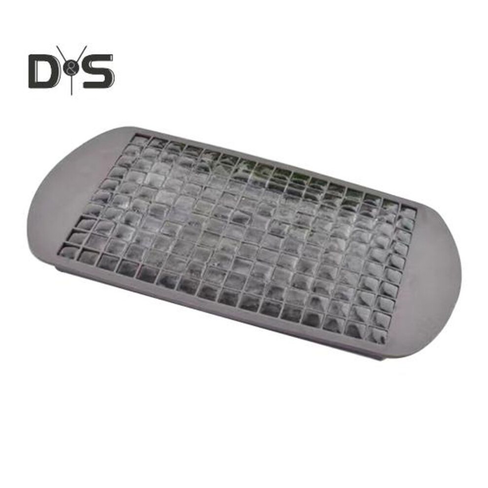 (grey) Mini Ice Cube Trays Silicone 160 Cavity Ice Molds BPA Free Easy Release Reusable Small Ice Cubes Maker for Whiskey Cocktails Drinks Coffee
