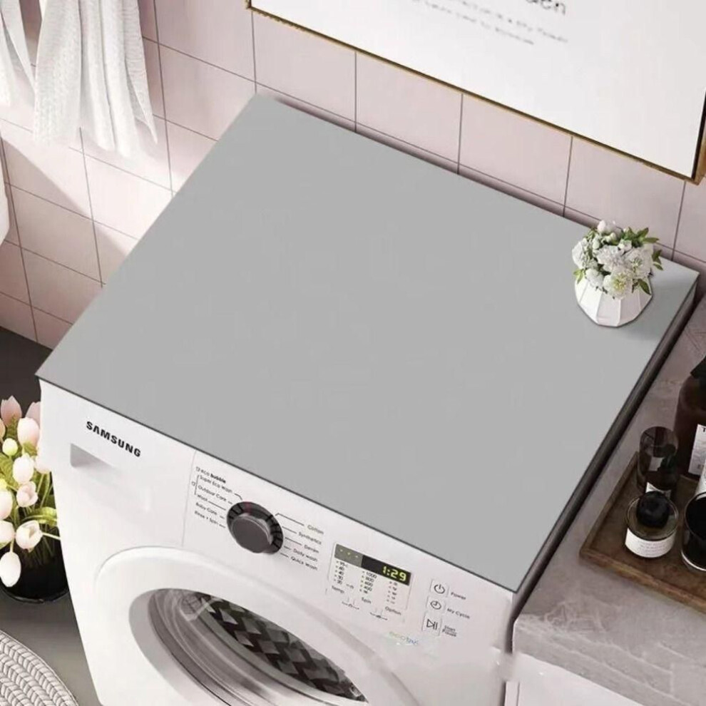 (2) Printed Washing Machine Dust Cover Absorbent Table Pad Drying Drain Pad Fridge Top Mat  Bathroom