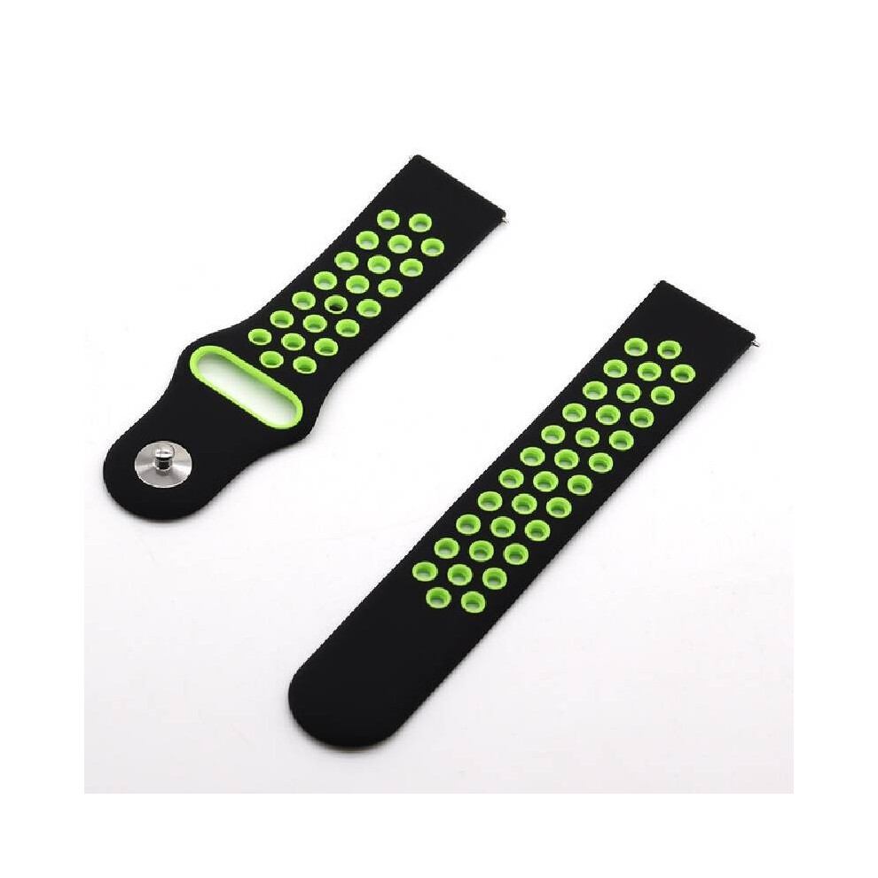 (Black Green,42mm)Bracelet de montre sport de remplacement en silicone adapté pour Apple Iwatch