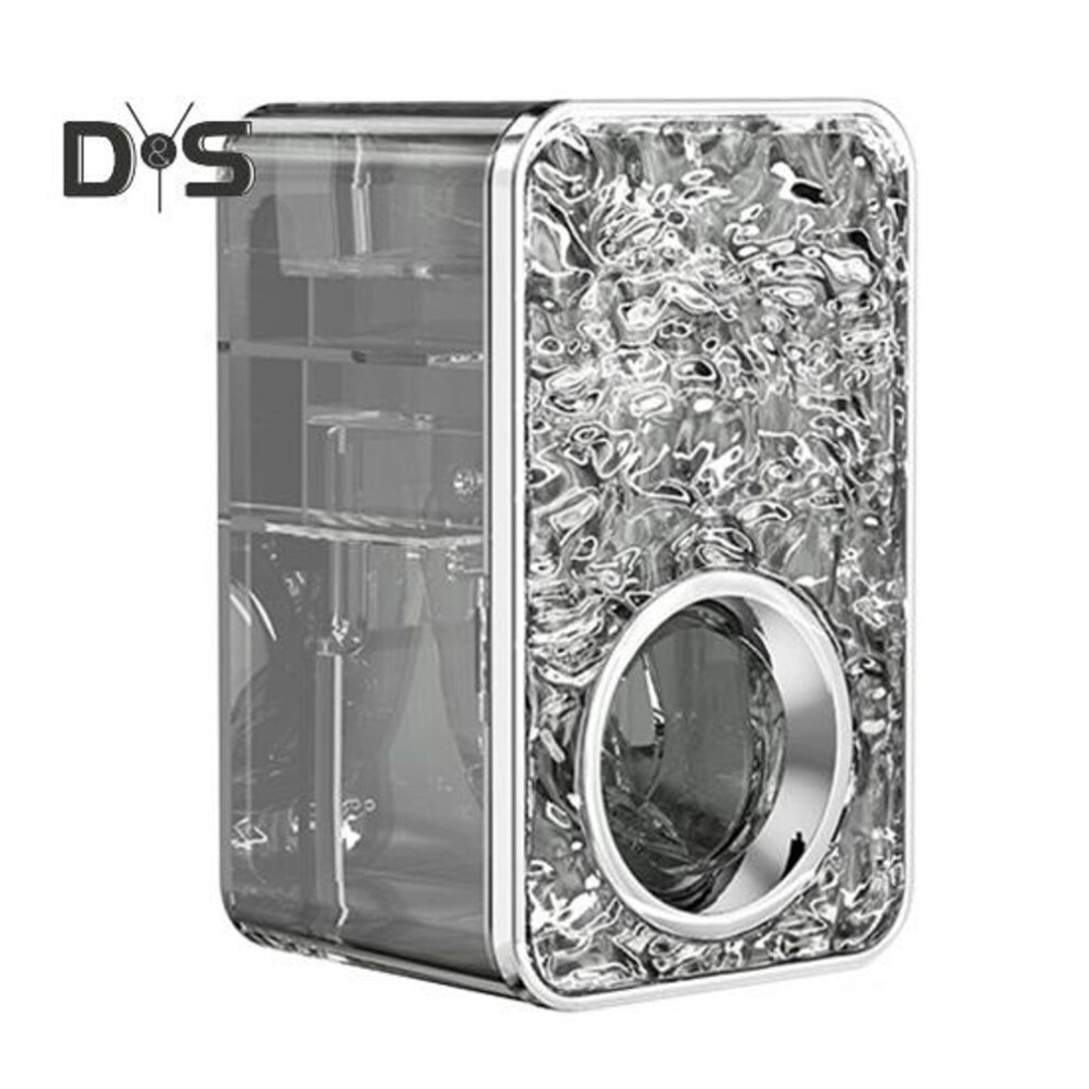 (clear,grey) Automatic Toothpaste Dispenser Easy To Install Transparent Space Saving Wall Mounted Toothpaste Squeezer Storage Organizer