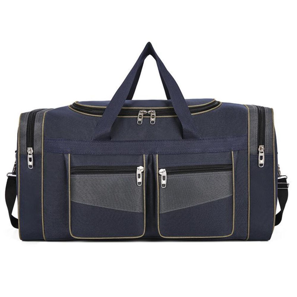(blue, Small 65cm) Men's Large-capacity Nylon Waterproof Travel Backpack: Lightweight, Single-shoulder, Carry-on Luggage.