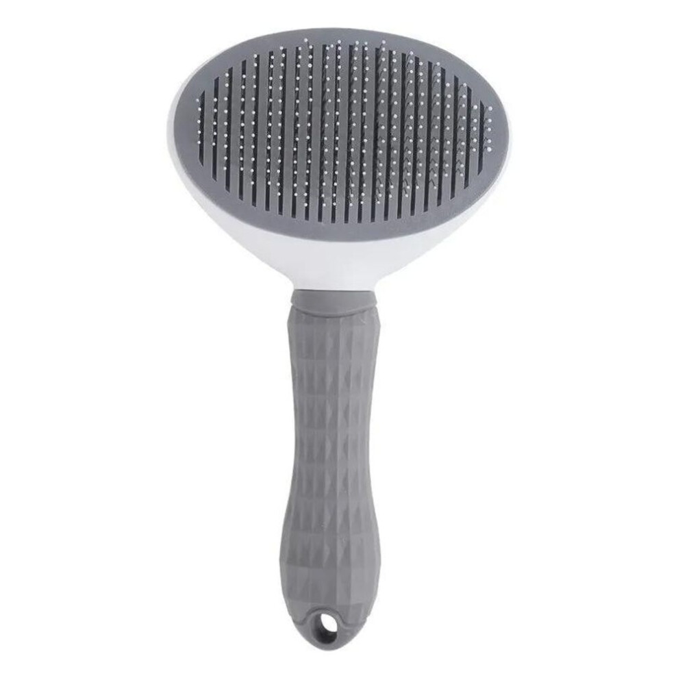 (gray) Pet Dog Brush Cat Comb Self Cleaning Pet Hair Remover Brush For Dogs Cats Grooming Tools Pets Dematting Comb Dogs Accessories