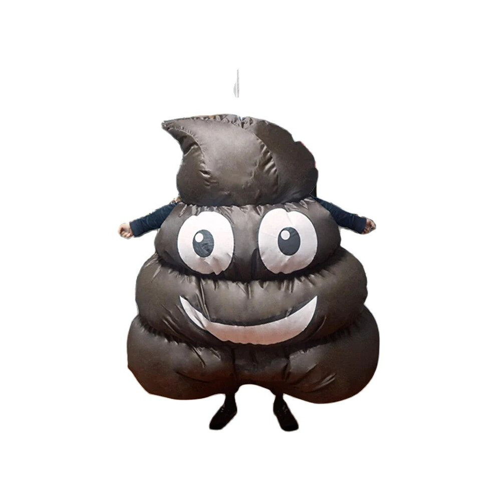 Mdsrjone (, 150-190Cm) Funny Poop Performance Inflatable Costume For Children's Day Halloween Carnival Parody Props Feces Adult Inflatable Suit Clothes Black