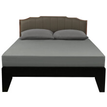 Lirex Fitted Sheet Queen Size 100% Egyptian Cotton 300 Thread Count Soft Breathable Fitted Sheet Dark Grey