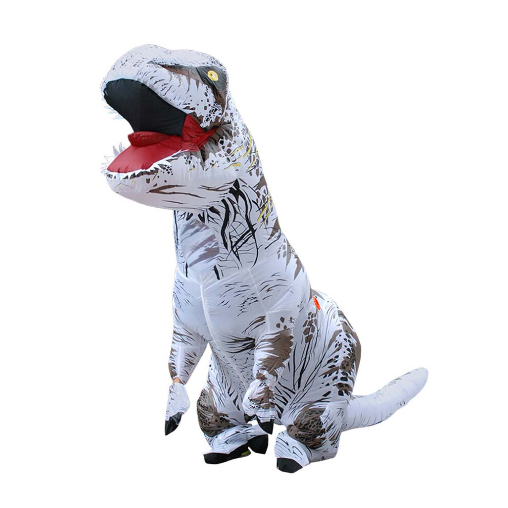 Mdsrjone (Gray, One Size(150-190Cm)) Tyrannosaurus Rex Role-Playing Dinosaur Costume Super Realistic Tyrannosaurus Rex Inflatable Costume Birthday Pr Grey