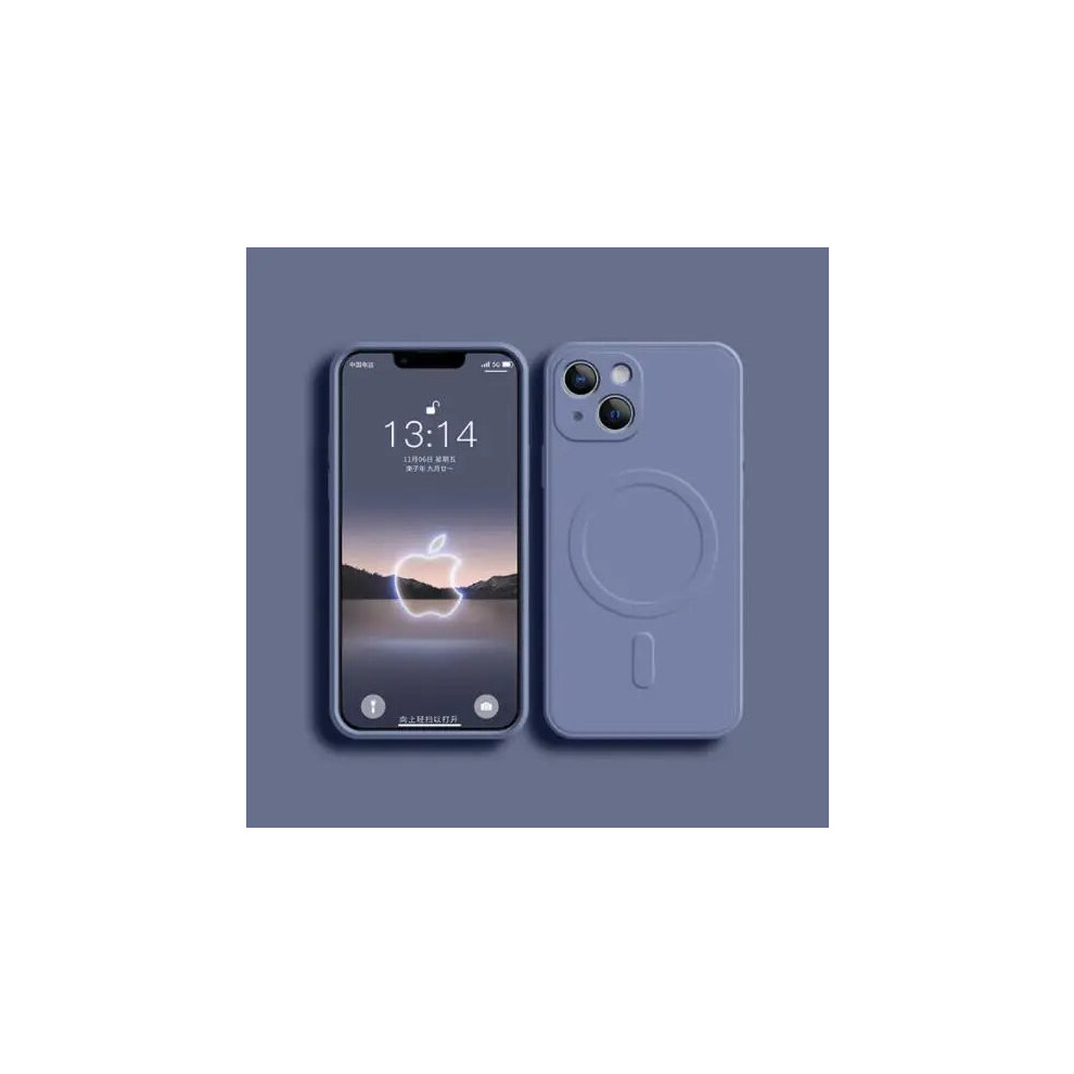 (, For Iphone14pro) Magsafe Liquid Silicone Phone Case For Iphone 15 14 13 12 Pro Max Gray 3661935730140
