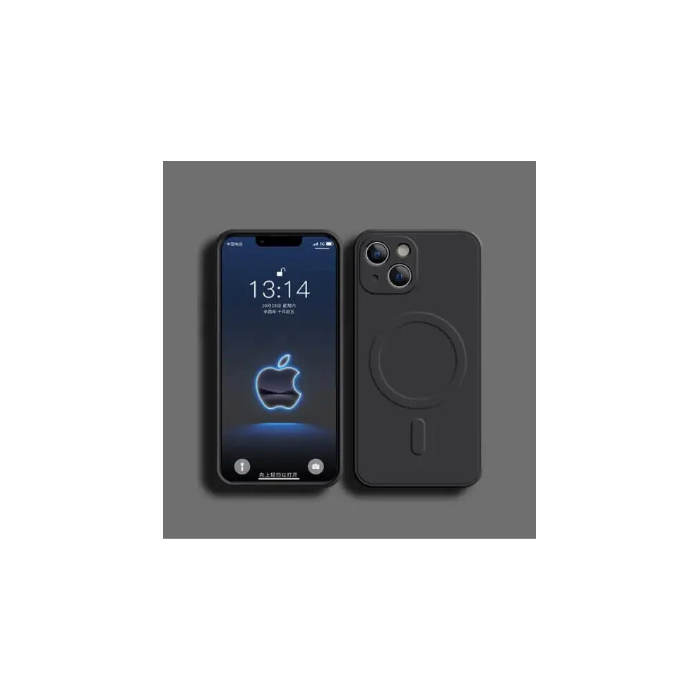 (, For Iphone14) Magsafe Liquid Silicone Phone Case For Iphone 15 14 13 12 Pro Max Black 9163064134232