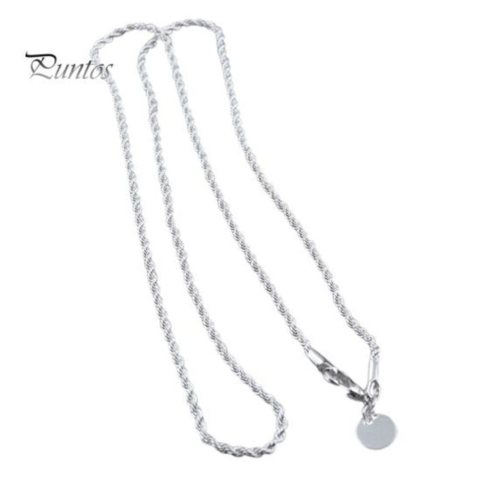 (silver, 45cm) Twist Chain Necklace For Men Women Thin Metal Chain Choker Silver Shiny Jewelry Accessory For Daily Wear Gifting