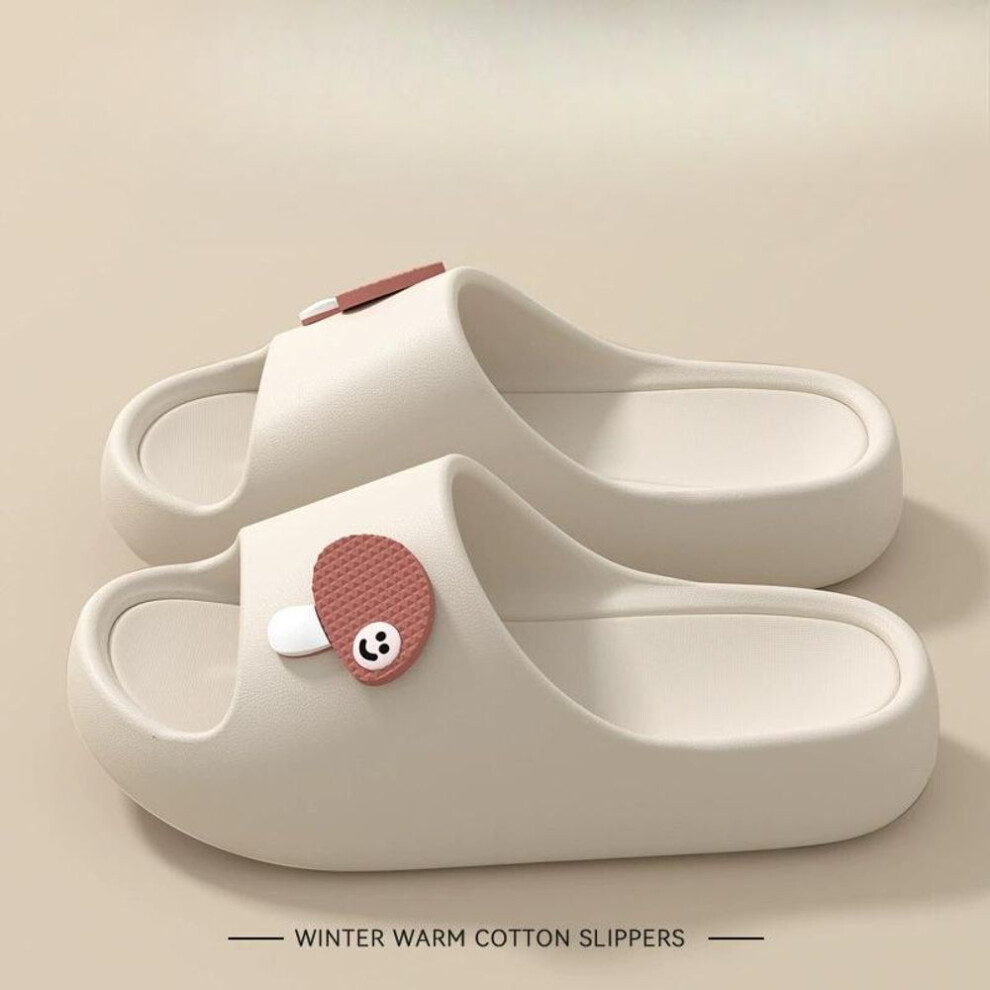 (white, 36-37) Eva Slippers For Women In Summer, New Home Indoor Odor Proof Bathroom Shower Slippers, Anti Slip Household Cool Slippers For Men