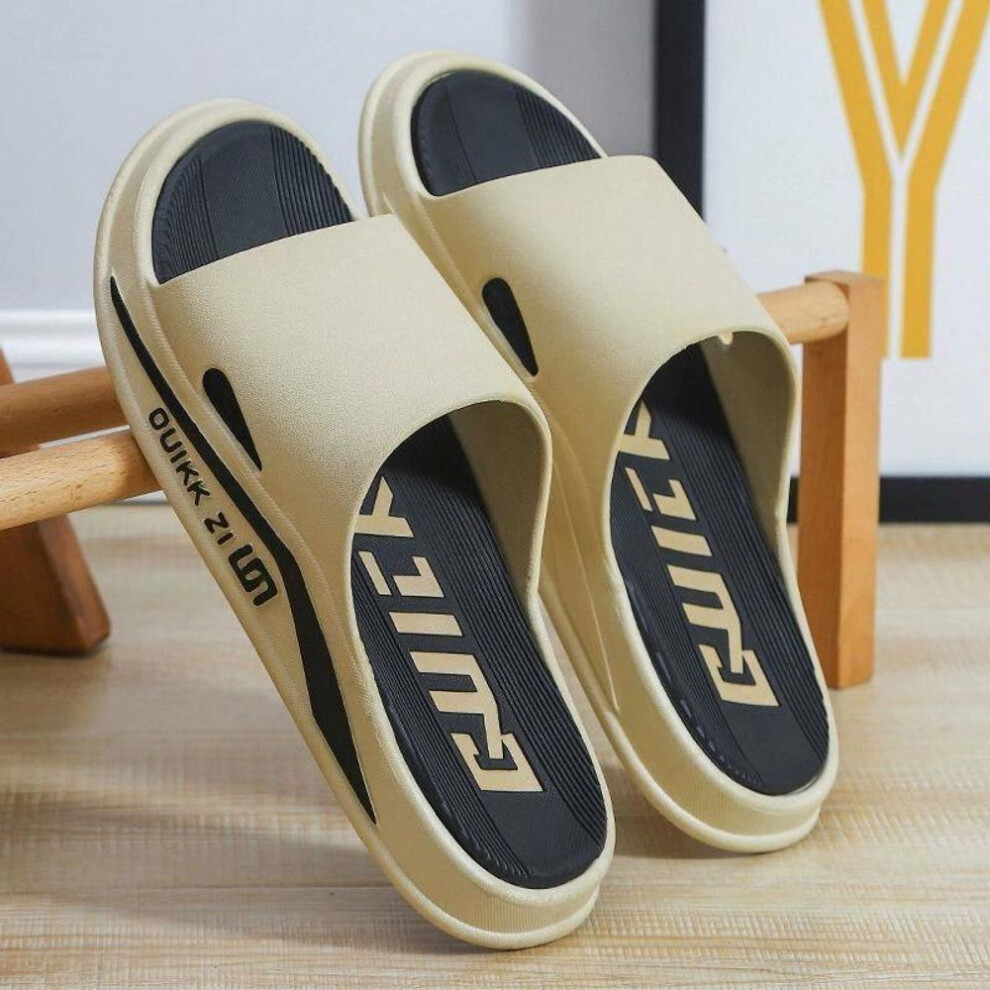 (khaki, 44-45) Eva Slippers For Women In Summer, New Home Indoor Odor Proof Bathroom Shower Slippers, Anti Slip Household Cool Slippers For Men