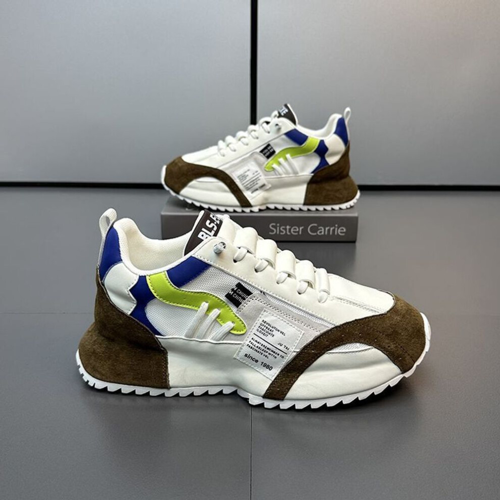 (white, 39) Fashion Men Sports Shoes Sneakers Comfortable Breathable Mesh Running Shoes Casual Lightweight Shoes Tennis Shoes Plus Size