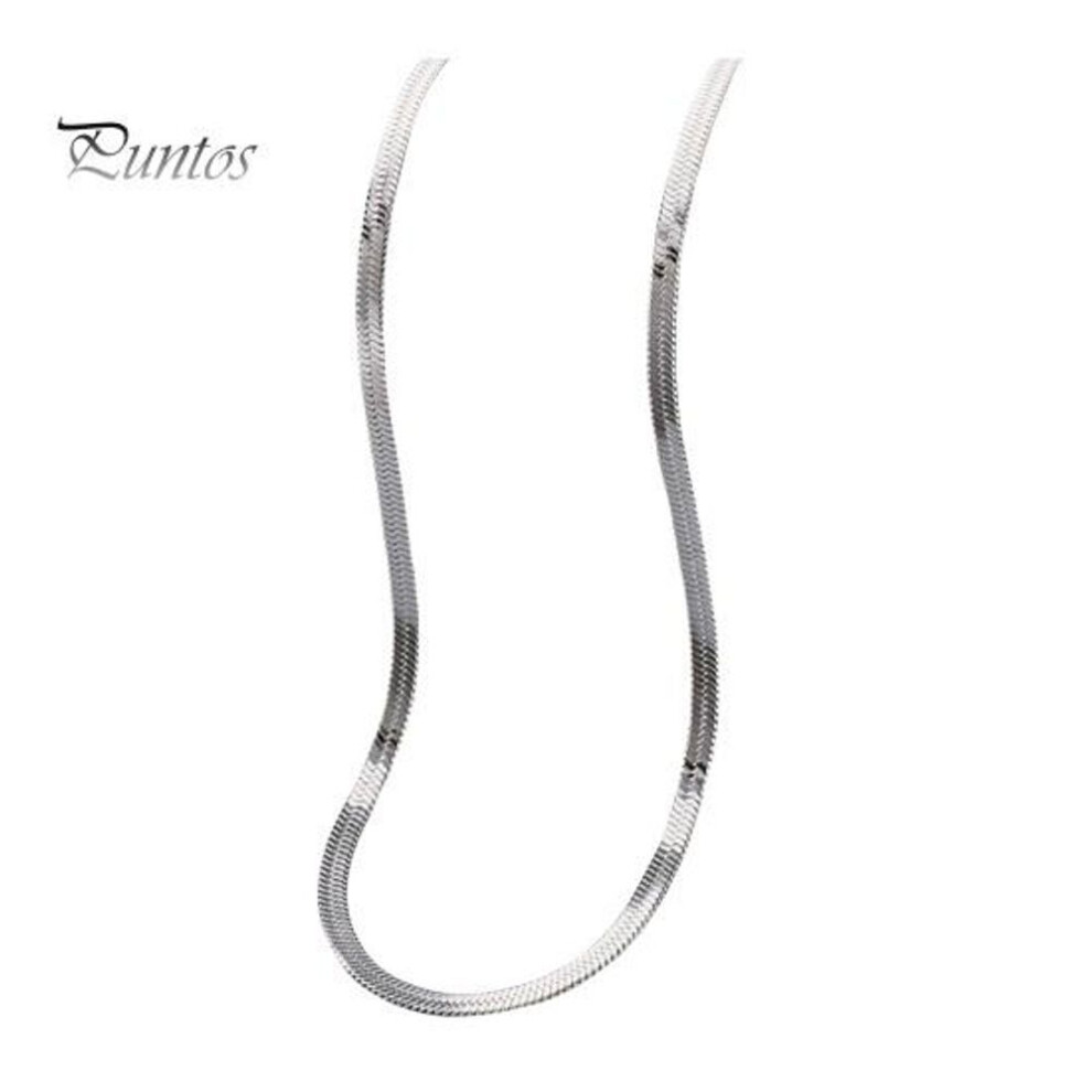 (as the picture, 45cm B) Lady Snake Bone Chain Necklace Lightweight Adjustable With Extended Chain Luster Titanium Steel Valentines Day Gift Jewelry For Dates Work Parties