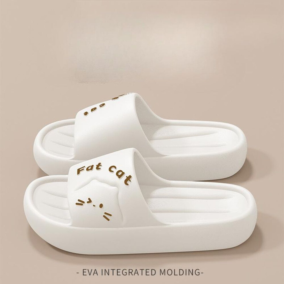 (white, 38-39) Eva Slippers For Women In Summer, New Home Indoor Odor Proof Bathroom Shower Slippers, Anti Slip Household Cool Slippers For Men