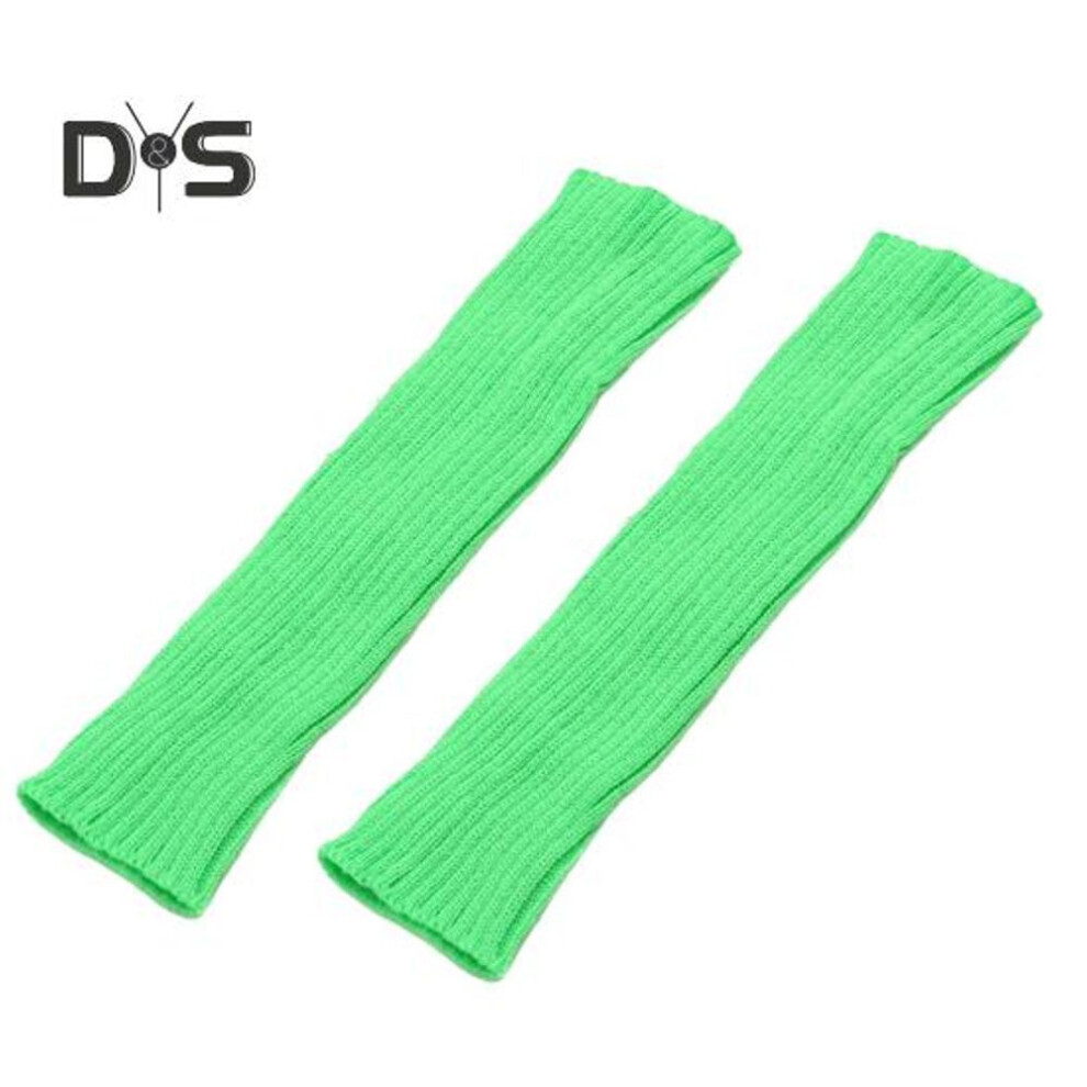 (green) 1 Pair Winter Leg Warmers Warm Japanese Style Jk Leg Sleeves Strips Stretchy Fit Knitting Calf Socks Party Sports Yoga Dance Foot Covers