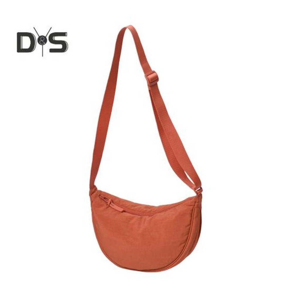(orange) Women Crossbody Bag For Travel Commuting Dumpling Shape Solid Color Shoulder Bag With Adjustable Shoulder Strap Waterproof Wear-resistant Zipper