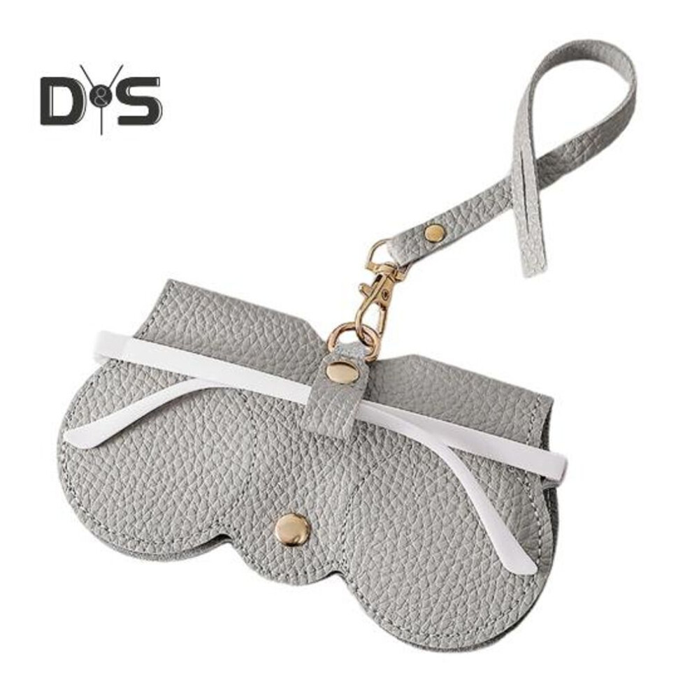 (grey) Sunglasses Case Soft Faux Leather Sunglasses Pouch Bag Eyeglass Case Travel Eyewear Holder Portable Slip Bag For Women Men
