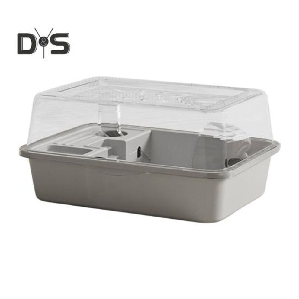 (grey) Large Hamster Cage Top Openable Guinea Pig Cages With Water Bottle Exercise Wheel Double Layer Small Animals Playing House For Bunny Mice Hedgehog
