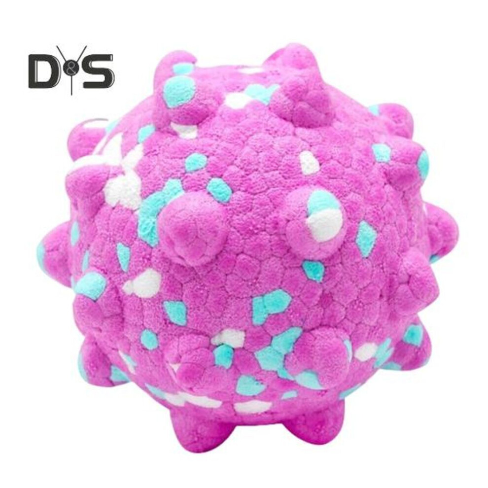 (pink, 1pc) Indestructible Dog Chew Toy Tough Dog Teething Ball For Aggressive Chewers Interactive Popcorn Bouncy Balls For Large Medium Small Dogs