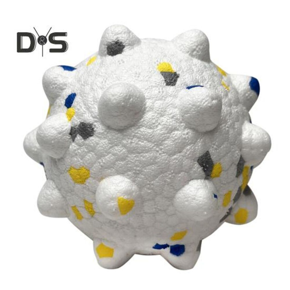 (white, 1pc) Indestructible Dog Chew Toy Tough Dog Teething Ball for Aggressive Chewers Interactive Popcorn Bouncy Balls for Large Medium Small Dogs