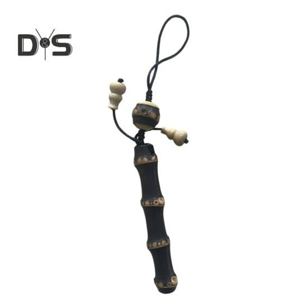 (Other, B) Bamboo Pendant DIY Model Handmade Retro Style Keychain Charm Model A without Lanyard Model B with Gourds Pendant