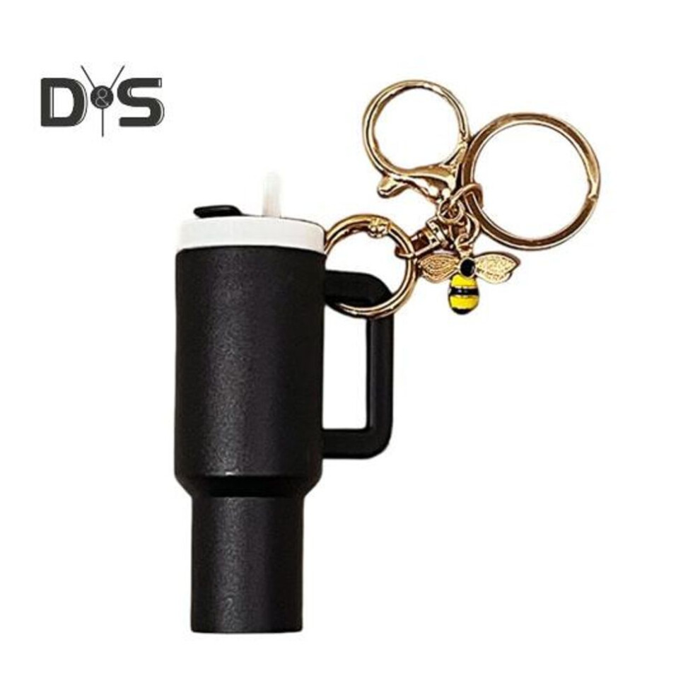 (Other) Mini Cup Keychain Bee Style Charm Keyring Coin Lipstick Small Item Holder Keychain Backpack Accessory