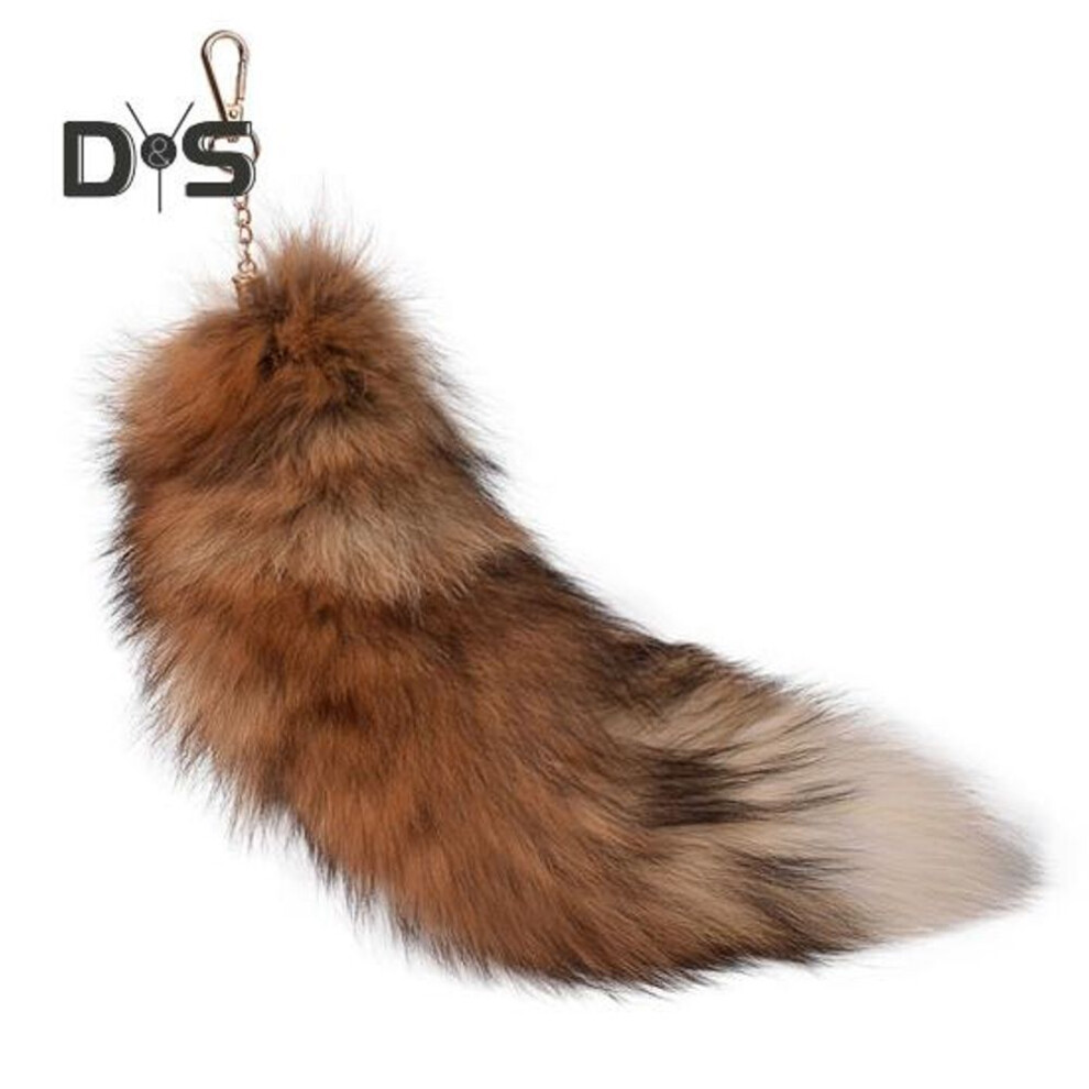 (Other, 40cm A) Faux Fox Tail Keychain Pendant Handcrafted Faux Fur Tail Cosplay Renaissance Furry Tail Handbag Accessory