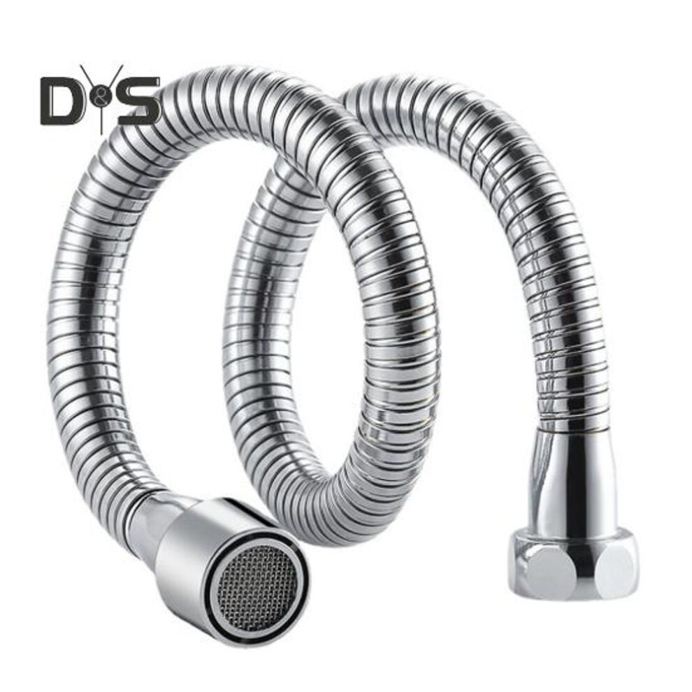 (as the picture, 20cm) Kitchen Faucet Extender Stainless Steel Foldable Lengthy Design Vegetable Dish Washing Sprayer Extended Pipe