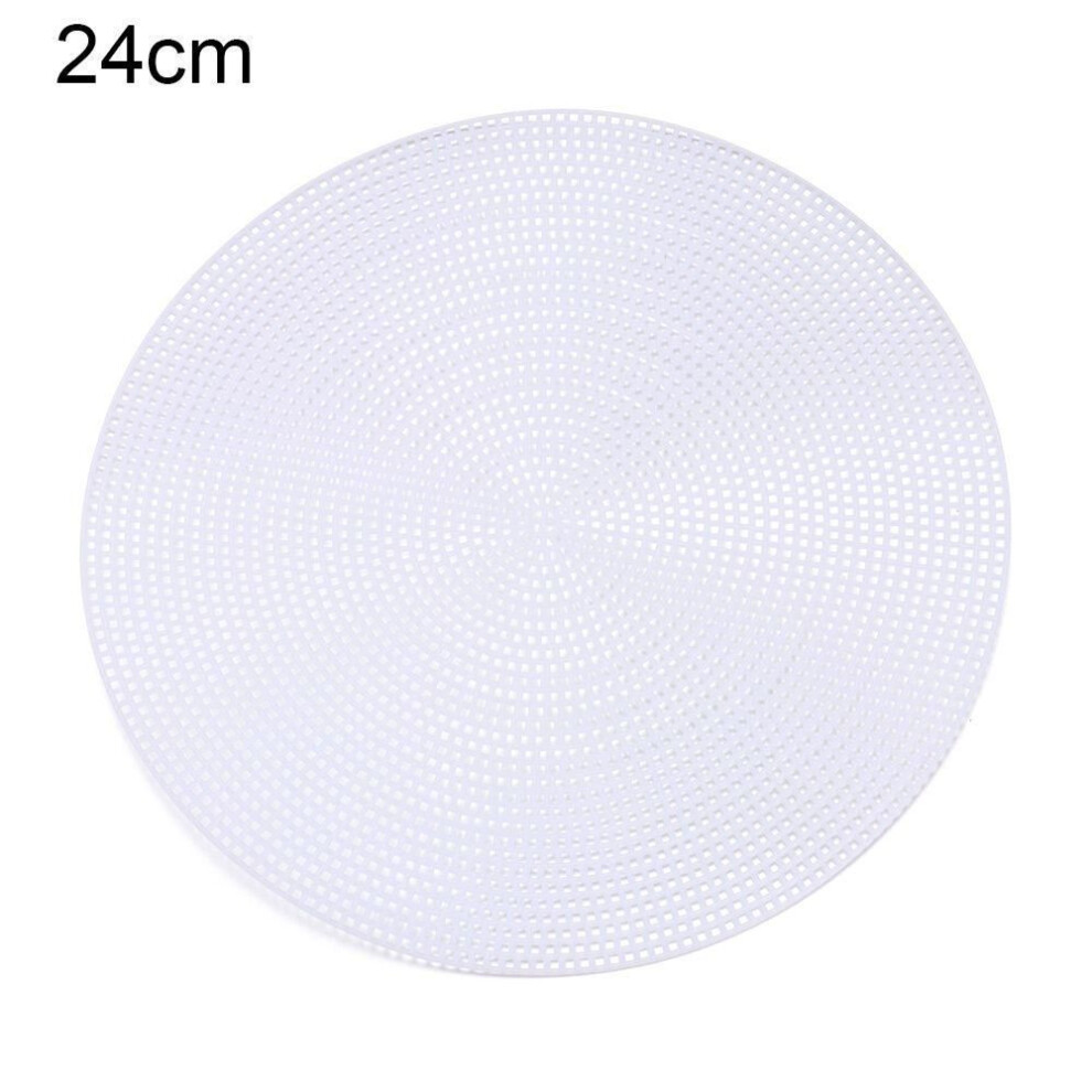 (24cm) White Diy Accessories Knitted Piece Grid Plate For Weaving Bags Woven Material