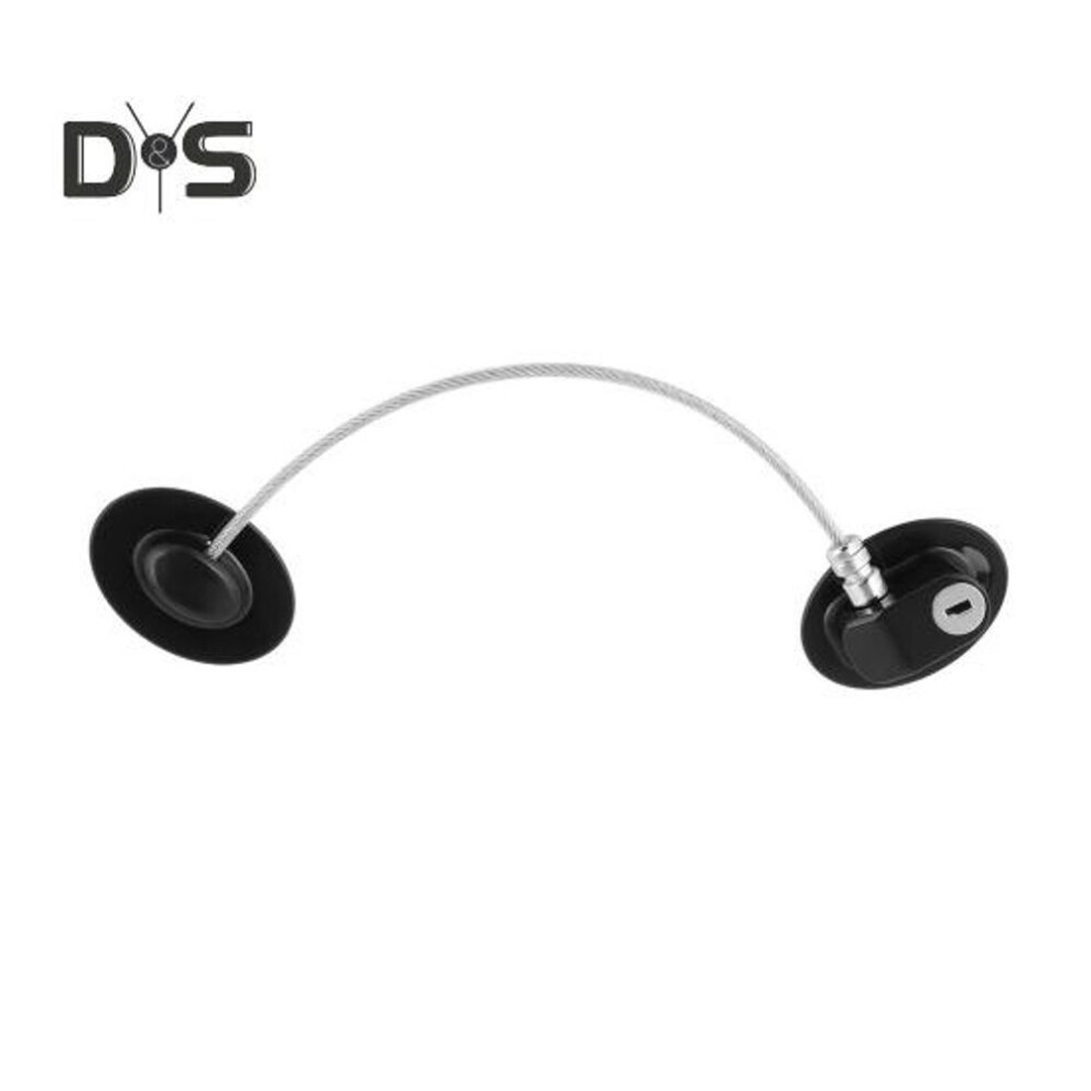 (black) Stainless Steel Window Restrictor Lock Adhesive Door Window Lock With Keys Childproof Casement Window Anti Theft Window Cabinet Fridge Security Lock