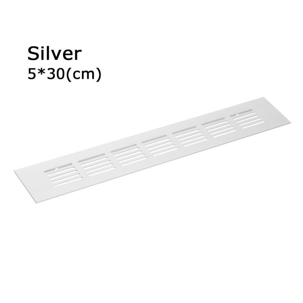 (silver, 5x30cm) Alloy Louver Wardrobe Accessories Hole Ornaments Ventilator Grille Air Vent Decor Vents Cover