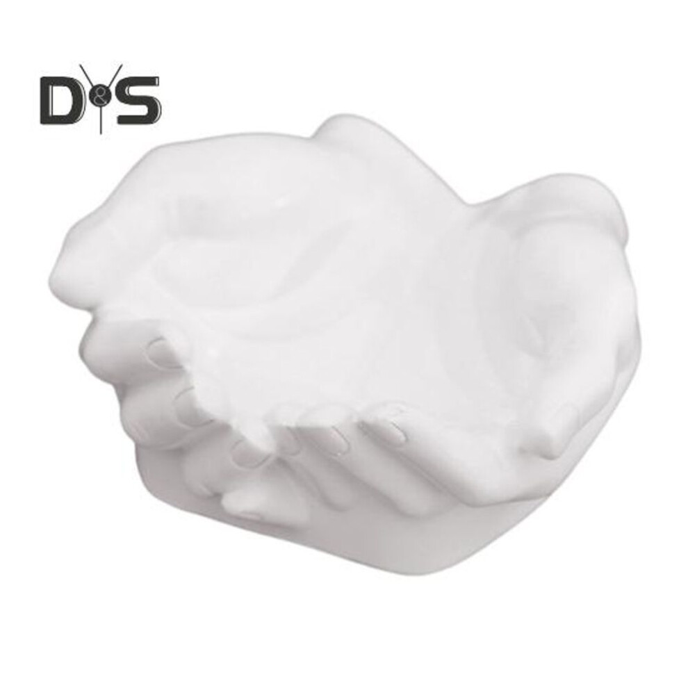 (white) Cupped Hands Storage Bowl Palm Ornament Heavy Duty Resin Home Office Multi-functional Watch Jewelry Keys Trinket Storage Box Holder Organizer
