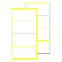Pacote de 200, Etiquetas Adesivas 4" x 2" para Caixas de Armazenamento - Branco Fosco