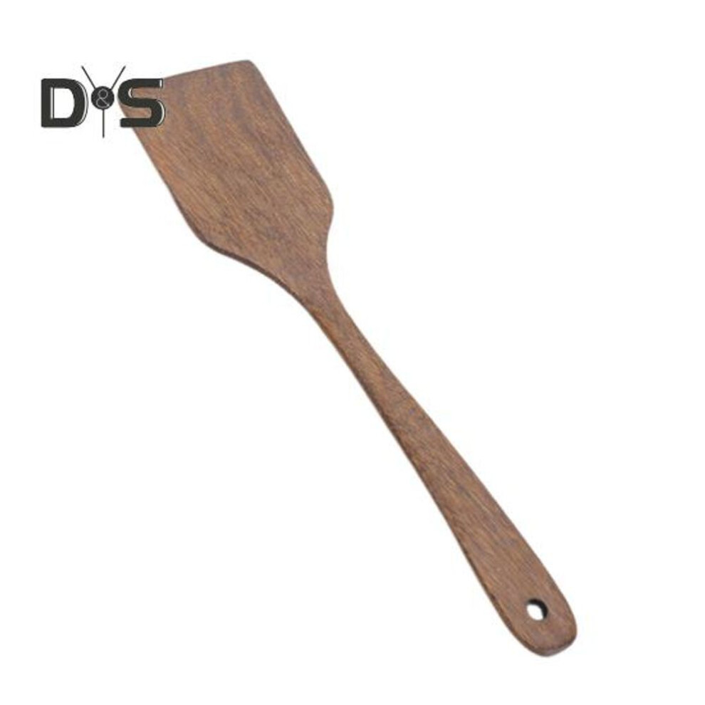 (as the picture, G) Wood Rice Spoon Long Handle Flat Frying Turner Spatula Soup Ladle Cooking Utensil Round Edges Kitchen Tools