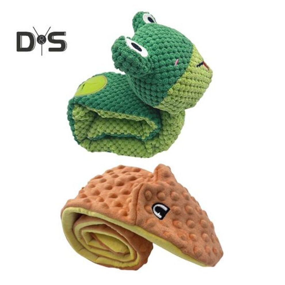 (multicolor) 1/2Pcs Dog Chew Toy Set with Squeaker Crinkle Hide Snacks Dental Care Plush Interactive Dog Toys with Squeaker