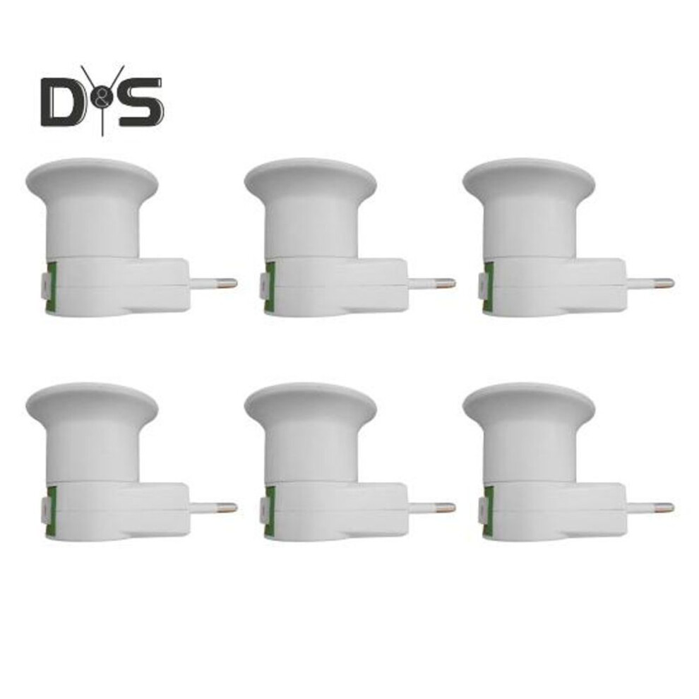 (as the picture, 6pcs) E27 Lamp Holder with On/Off Switch Flame Retardant 120V/60Hz Universal Light Holder Base Socket Converter Adapter