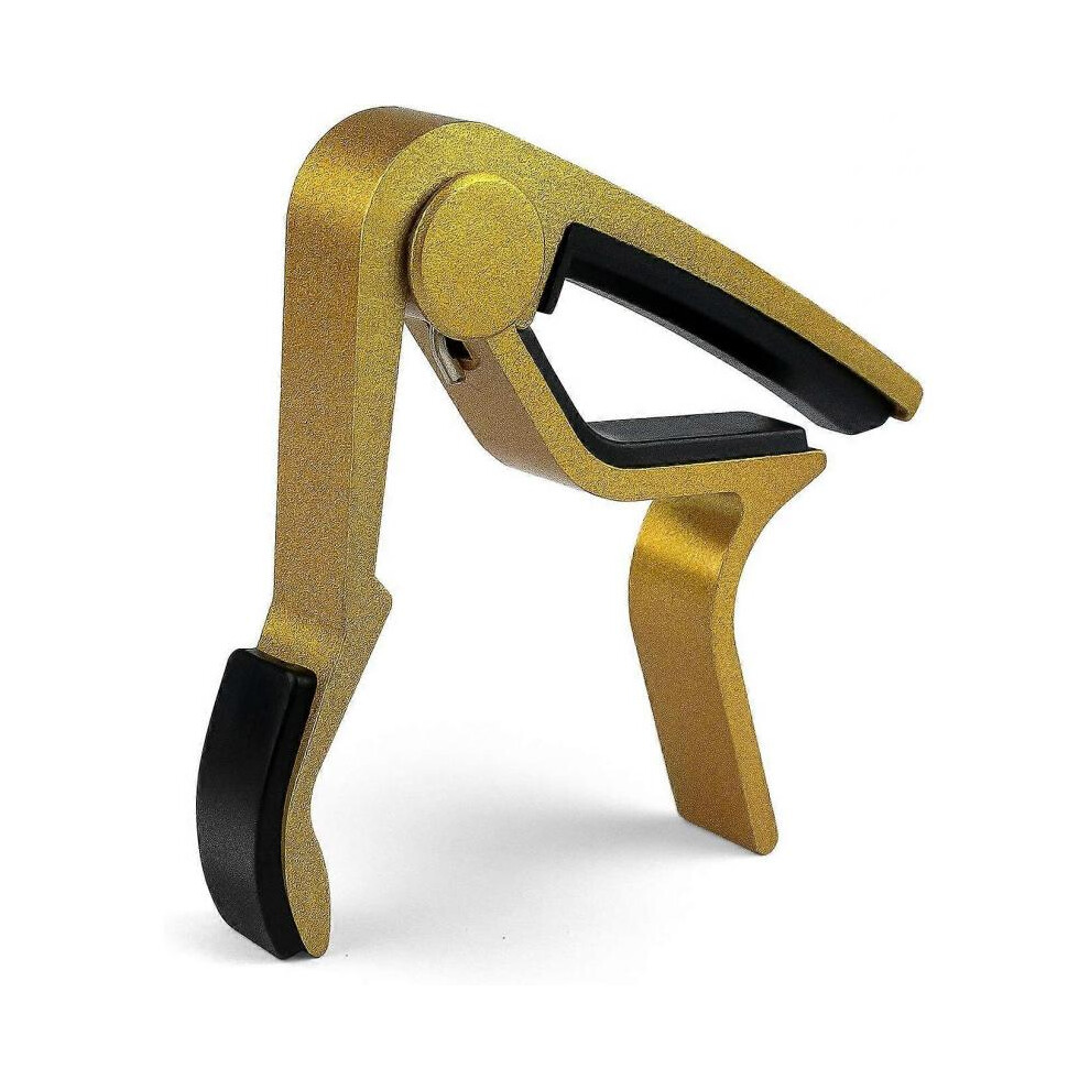 Quick Release Guitar Capo For Acoustic, Electric Guitar, Ukulele, Bass, Mandolin, Banjo (Gold) Gold