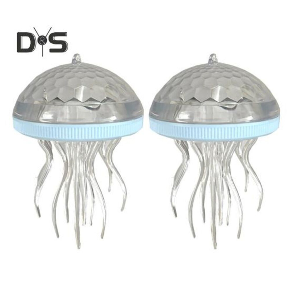 (as the picture, 2pcs) Solar Jellyfish Lamp Ip55 Waterproof Floating Pool Light Rgb Color Changing Led Jellyfish Light For Swimming Pool Pond Aquarium