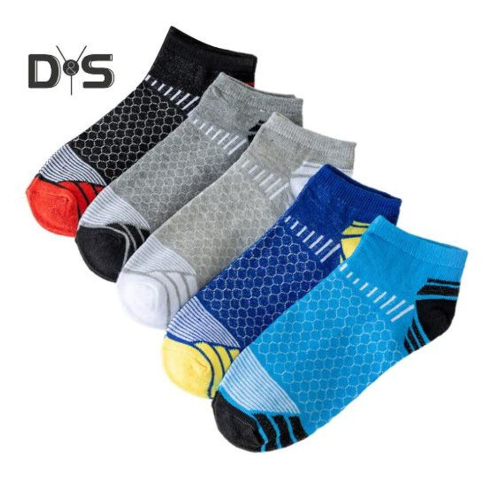 (multicolor) 5 Pairs Men Basketball Socks Sweat Absorbent Moisture-wicking Breathable Socks Low-cut Anti-slip Ankle Socks For Daily Wear Sports Yoga
