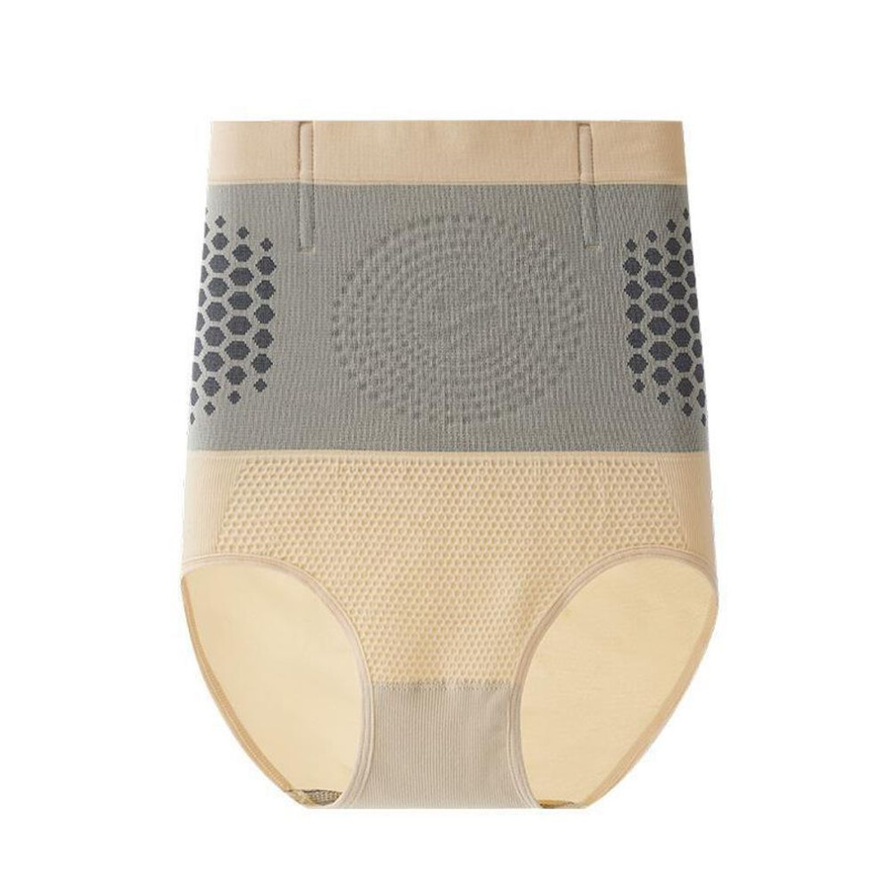 (beige, M) Seamless High Waist Tummy Control Panties Women Body Shaper Butt Lifter Slimming Underwear Postpartum Recovery Shapewear