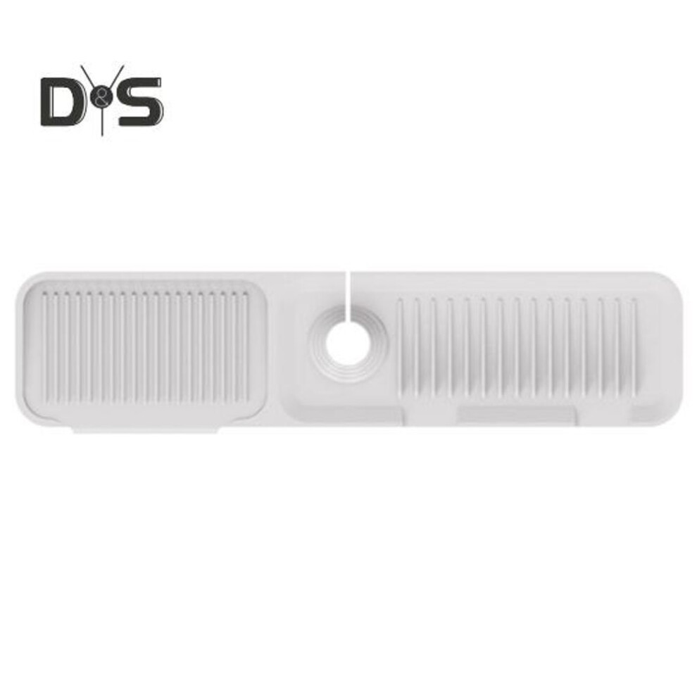 (beige, XL) Silicone Faucet Drain Mat Kitchen Sink Splash Guard Multifunctional Fast Drying Faucet Drip Catcher Mat For Bathroom Washing Table Kitchen Countertop