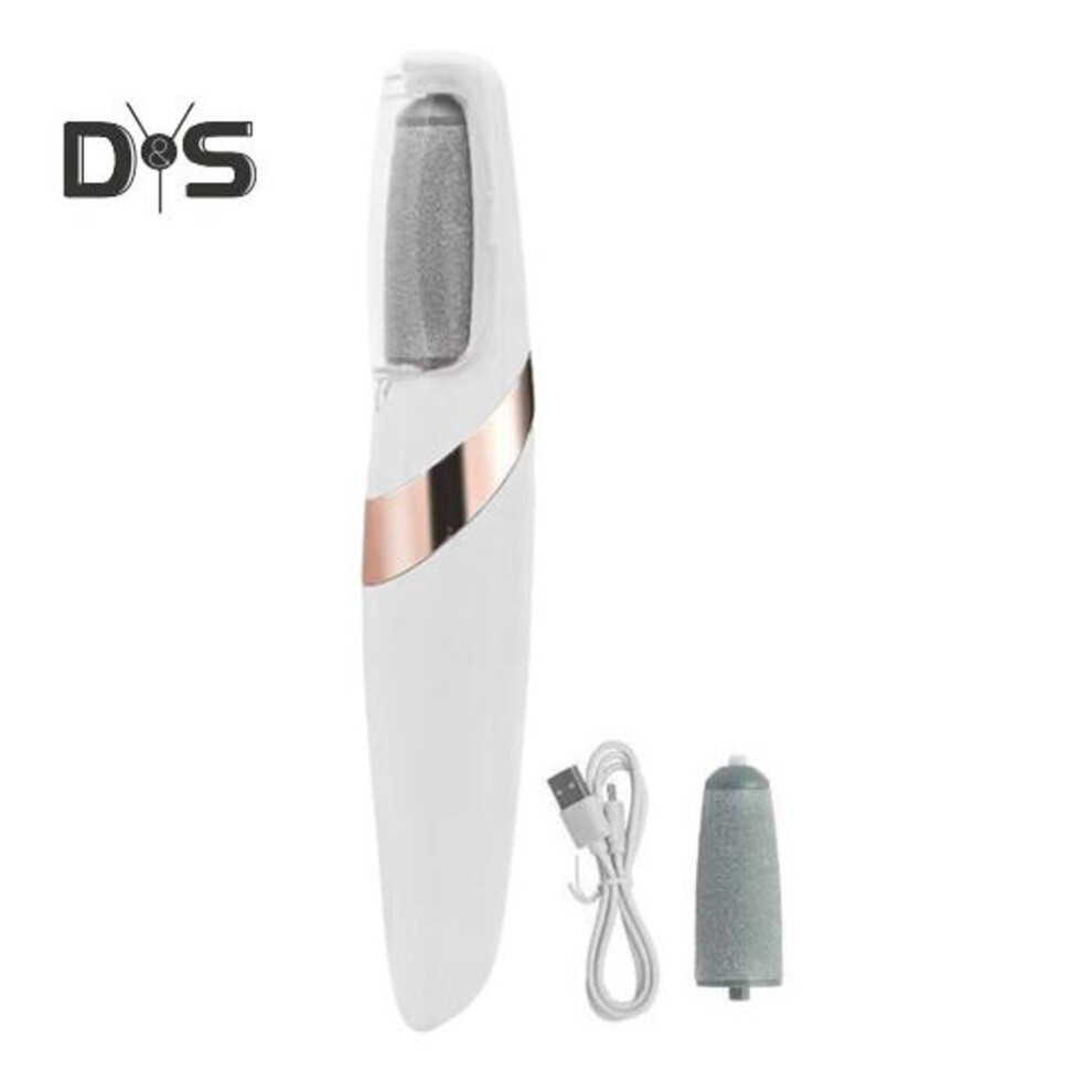 (white) Electric Callus Remover For Feet Rechargeable Pedicure Wand With Coarse Abrasive Particles Cordless Pedicure Tool For Smooth Heels And Skin