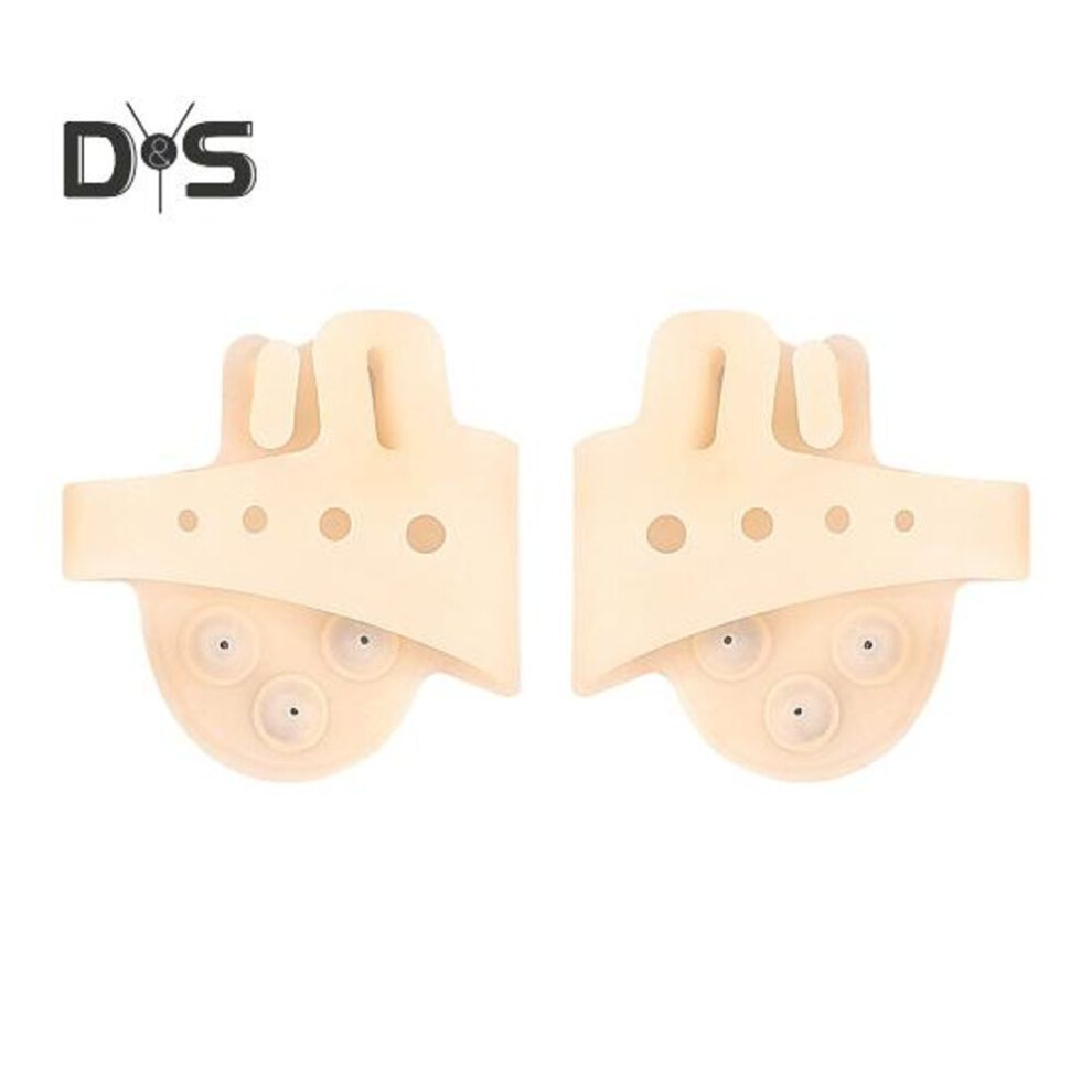 (khaki) 1 Pair Silicone Toe Separators for Women Toe Spacers Foot Pain Relief Pads for Bunions Plantar Fasciitis Breathable Non-Slip Supportive Bunion
