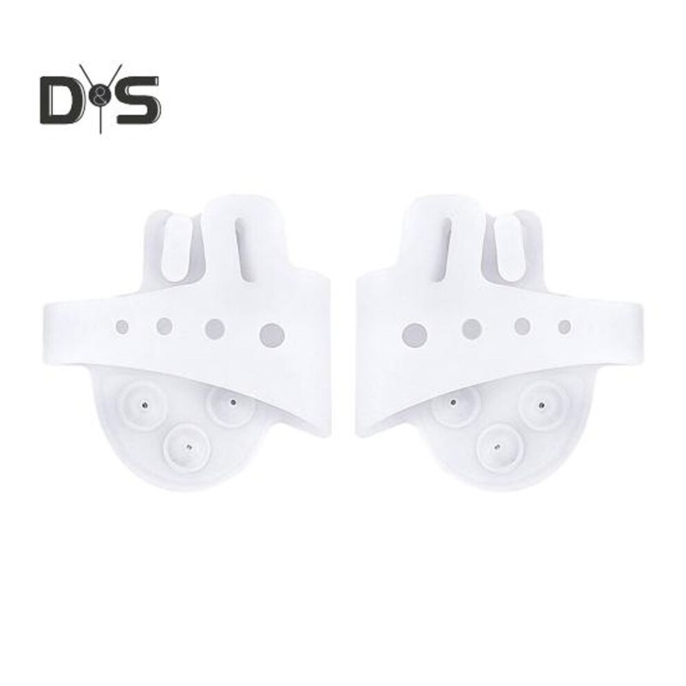 (white) 1 Pair Silicone Toe Separators for Women Toe Spacers Foot Pain Relief Pads for Bunions Plantar Fasciitis Breathable Non-Slip Supportive Bunion