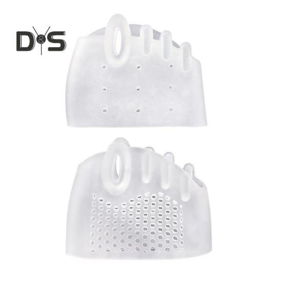 (clear) 1 Pair Silicone Toe Separators For Women Supportive Toe Spacers For Overlapping Toes Foot Corrector Forefoot Pad For Plantar Pain Relief