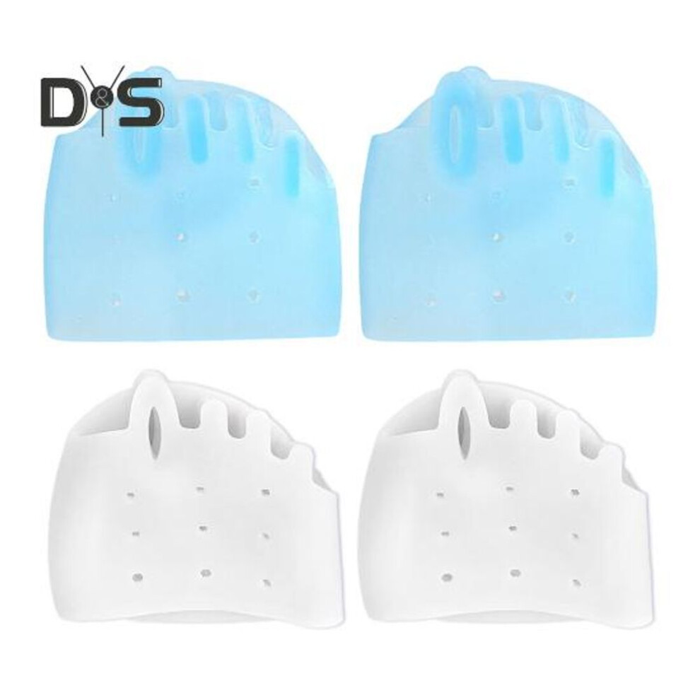 (clear blue, 2 Sets) Toe Separator for Overlapping Toes Breathable Toe Spacers for Women Men Overlapping Toes Straightener Reusable Toe Spacers for Foot Care Yoga