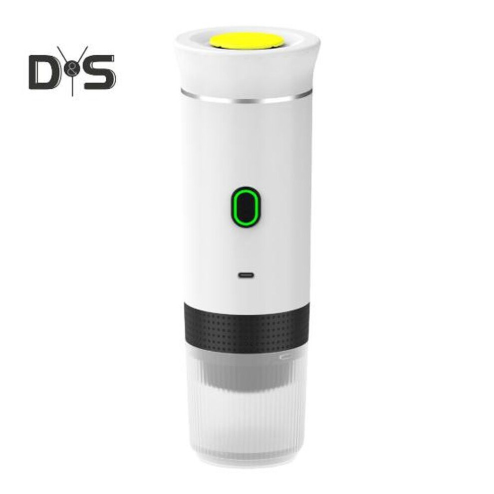 (white) Portable Coffee Machine Usb Rechargeable Espresso Maker 3-in-1 Fast Heating Home Office Capsules Ground Coffee Maker