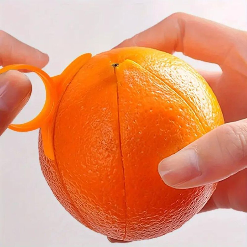(6PC) Orange Peeler, Plastic Orange Peeler, Simple Lemon Peeler, Grapefruit Peeler, Creative Cutter, Orange Peeler Tool With Ring Handle,