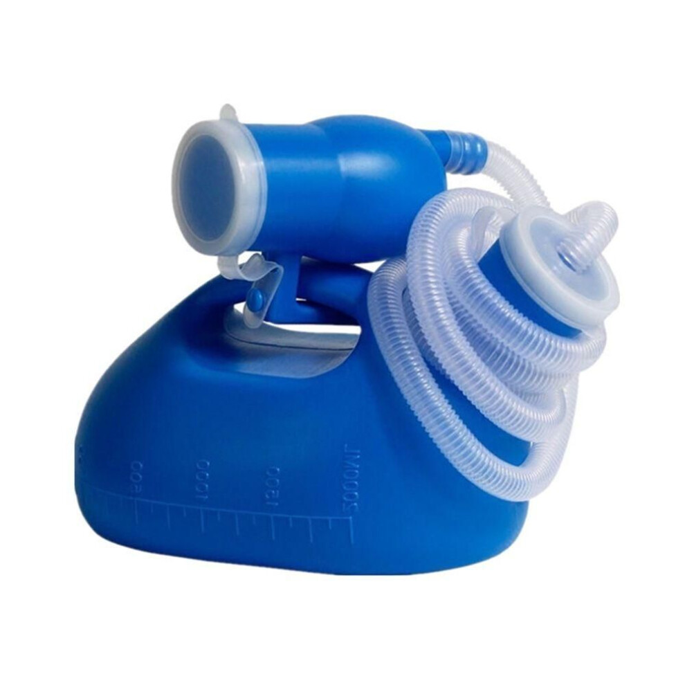 (blue) 2000ml Pee Tool Travel Urine Storage Toilet Aid Bottle Urinal Potty with Lid Portable Urinal Bottle