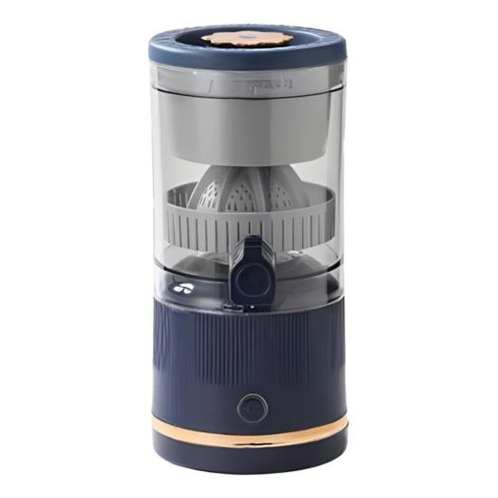 (dark blue, A) Yousheng Electric Juicer USB Rechargeable Portable Easy Clean Orange Lime Citrus Grapefruit Lemon Squeezer Fruit Juicing Machine Kitchen Gadgets