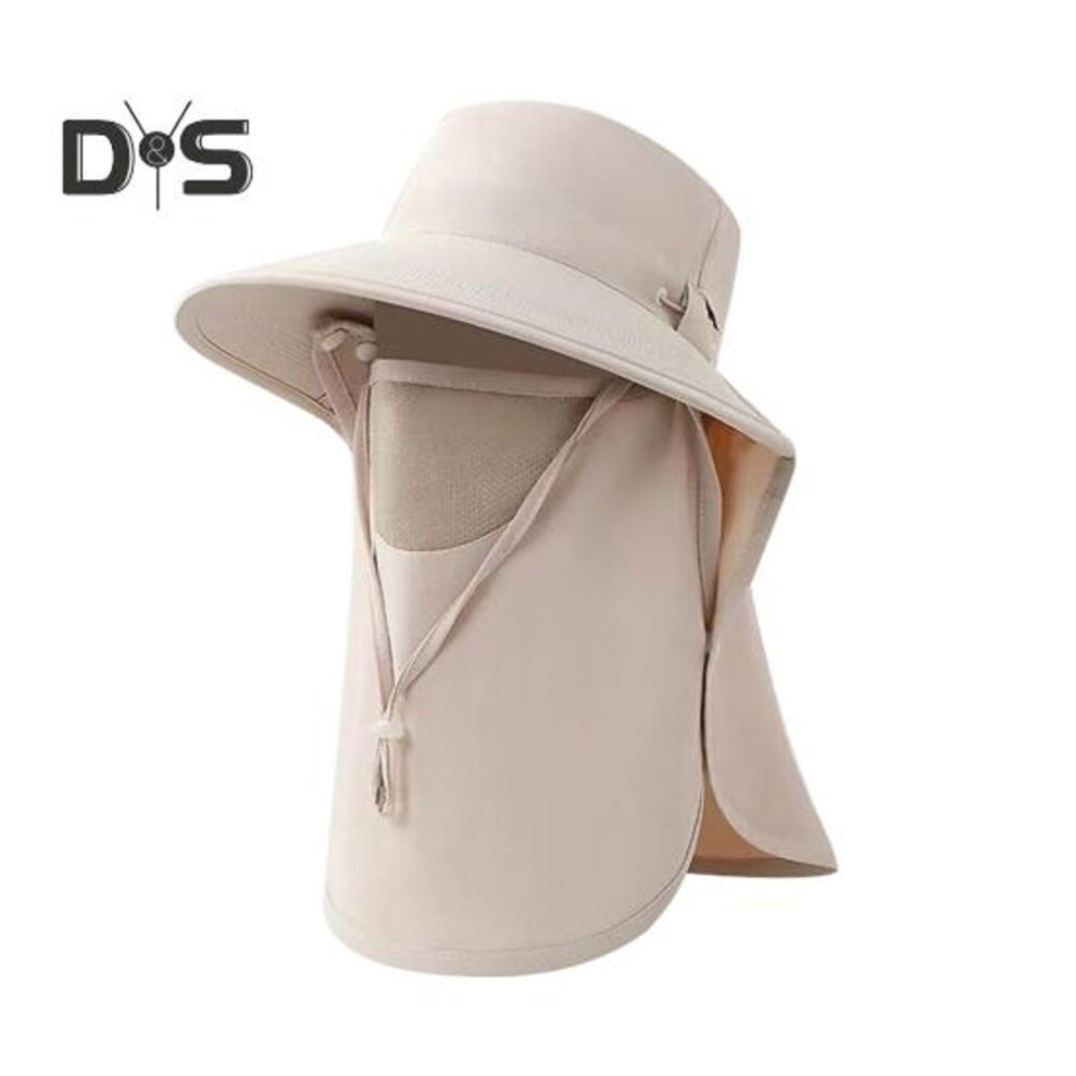 (khaki) Women Hat Flat Top Wide Brim Foldable Sun Hat Lightweight Breathable Strong Sunshade Effect Summer Hat